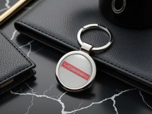 Vossen Designer Schlüsselanhänger Luxus Metallisch Look